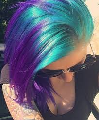 Ombre is not an invention of the contemporary hipstress or of the manic pixie dream girl. Purple And Blue Turquoise Hair Turquoise Hair Mermaid Hair Color Bright Hair