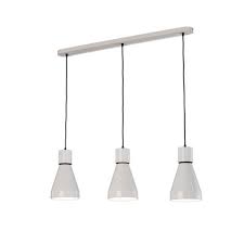 Create a decorative display above the dining table or kitchen island with the cluster pendant. Kos Fusion Matt White 3 Light Bar Pendant Fitting M5841 The Lighting Superstore