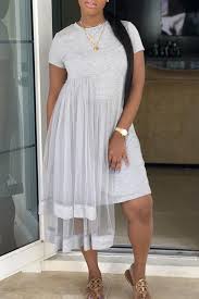 Casual Patchwork Knee Length Dress In 2020 Dresses Fashion Denim Overall Dress
