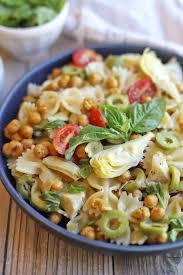 It's also grilling, bonfire and picnic season which means it's time to bust out all the cold salad recipes like this creamy ranch bowtie pasta salad! Bowtie Pasta Salad With Chickpeas Artichokes Cadry S Kitchen