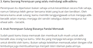 Apa tidaknya, sejak kecil lagi mereka dah biasa menjaga adik yang masih kecil, malahan ada yang terpaksa menggantikan tempat ibu yang bekerja. Anak Sulung Perempuan Bahumu Harus Kuat Dan Hatimu Harus Tegar Ini Dia Berkat Sebagai Anak Sulung Perempuan Dan Mengapa Anak Sulung Perempuan Menjadi Isteri Idaman Viral Todayz