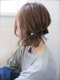 アンニュイがステキ 襟足編み込みのハーフアップ 山口 華絵 lepes nakameguro ヘアスタイリング クールなヘアスタイル ショート ハーフアップ