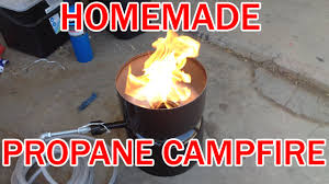 Durable iron construction with folding legs. Make Your Own Propane Campfire Cheap Diy Homemade Lp Gas Fire Pit Barrell Youtube