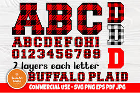 These alphabets will print to scale in the highest quality. Buffalo Plaid Svg Fonts Plaid Alphabet Svg Plaid Letters 563014 Cut Files Design Bundles