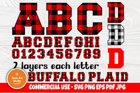 These alphabets will print to scale in the highest quality. Buffalo Plaid Svg Fonts Plaid Alphabet Svg Plaid Letters 563014 Cut Files Design Bundles