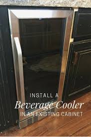 Install A Beverage Cooler In An Existing Cabinet Giveaway Beverage Cooler Wine Fridge Cabinet Beverage Fridge