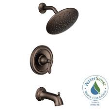 Product titleinterdesign over door shower caddy, bronze. Moen Brantford Posi Temp Rain Shower Single Handle Tub And Shower Faucet Trim Kit In Oil Rubbed Bronze Valve Not Included T2253eporb The Home Depot