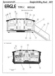 Space 1999 Eagle Blueprints By Keith Young Detailed And Carefully Researched This Schematic Shows Eagle Pod Inte Space 1999 Eagle Space 1999 Ships Space 1999