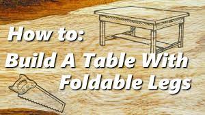 When you're done playing, just tuck your paddles etc into the drawer, collapse the legs, click the clasps and tuck your folding ping pong table away in the garage. How To Build A Table With Foldable Legs Using Household Tools Youtube