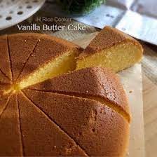 A Soft And Moist Vanilla Butter Cake Baked In My New Rice Cooker Using Induction Heating The Cake Took The Shape Of T Rice Cooker Rice Cooker Cake Butter Cake
