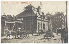 Postcard River Street With Post Office Hoboken N J No Date Circa 1901 1907 Unposted Thanks Hoboken Historical Museum Hoboken Post Office Jersey City