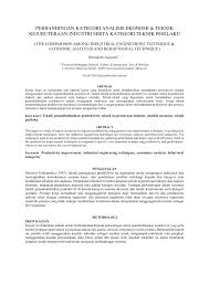 Tiada sumber rujukan / sumber rujukan tidak sesuai. Pdf Perbandingan Kategori Analisis Ekonomi Teknik Kejuruteraan Industri Serta Kategori Teknik Perilaku The Comparison Among Industrial Engineering Technique Economic Analysis And Behavioural Technique