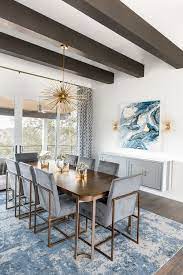 Butter Lutz Interiors Newhall Interiordesign Interiorinspiration Diningroom Brass Dining Table Dark Wood Dining Table Dining Room Blue