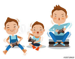 Video game clipart black and white. Kid Playing Video Games Cartoon