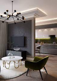We began as a lighting company, but have expanded our product assortment to include a wide range of home décor accents that include chalkboards and bulletin boards, wall shelving and wall organizers, tabletop linens, faucets and fixtures, closet organizers, and furniture, all of which are. Cove Accent Lighting In Modern Living Room Kitchen Interer Planirovki Gostinoj Dizajn Interera