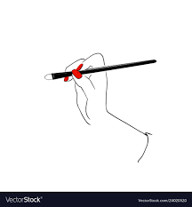 Women S Hand With Makeup Brush Hand Draw Vector Image On Vectorstock How To Draw Hands Hand Drawn Vector Makeup Brushes