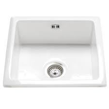 Sink dimensions l × w × d: Rak Silvia 1 0 Bowl Gloss White Ceramic Inset Undermount Kitchen Sink Gosink6 Kitchen From Taps Uk