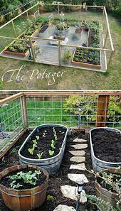 Erhohter Und Umzaunter Garten Kies Backyard Vegetable Gardens Vegetable Garden Design Diy Raised Garden
