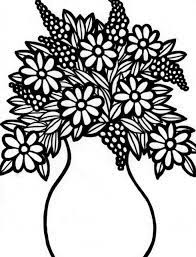 Some nice flowers in a vase waiting for you to color them. Print Flower Vase Coloring Pages Or Download Flower Vase Coloring Pages Free Online Color Flower Coloring Pages Coloring Pages For Girls Free Online Coloring