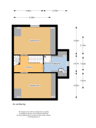 floor plan second floor plantsoenlaan 17 bloemendaal overloop slaapkamer aan de voorzijde met extra geplaatste real estate agency floor plans estate agency