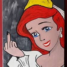 Zen Rick "Paz entre mundos" 24 x 18 acrílico mano pintada lienzo pintura  arte de la pared