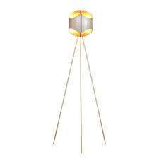 Halogen Stehleuchte Sojus Aluminium Edelstahl 3 Flammig