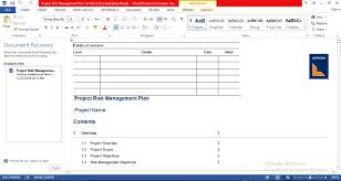 It can be used by the organization to. Project Risk Management Plan For Word