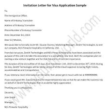 When planning to visit a foreign country, your host country needs to know. Application For Invitation Letter
