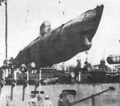 u 1406 being transported to the us after the war schiff fischereihafen uboot