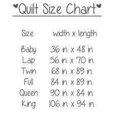 Quilt Size Chart Quilt Size Charts Quilt Patterns Free