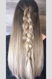 Ash Blonde Ombre With Braid Dance Hairstyles School Dance Hairstyles Ash Blonde Ombre