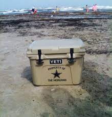 Custom Decal For Yeti Cooler At The Beach Yeti Cooler Camping Coolers Yeti