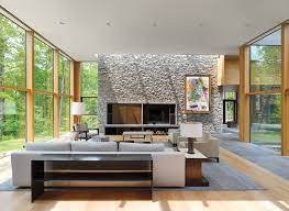 Spruce up your home with our amazing decor. Wood Windows Create Walls Of Glass For Modern Living Room Pella