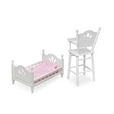 Badger basket doll crib with storage dresser and trundle drawer assembly instructions (8 pages). Badger Basket English Country Doll High Chair And Bed Set White Pink On Sale Overstock 21612325
