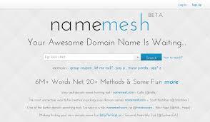 Namemesh Is An Interesting New Domain Generator Checkout My Interview With Mohit Aggarwal The Creator My Web Awesomeness
