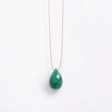 Wanderlust Life Jewellery May Fine Cord Birthstone Necklace Emerald Birthstone Necklace Jewelry Necklace
