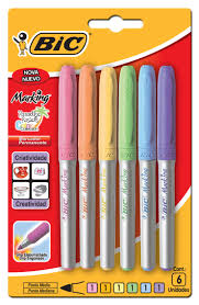 Caneta Faber Castell Fine Pen Pastel Marcador Bic Colors Paradise Pastel C 6 Coisas De Papelaria Artigos De Papelaria Canetas Coloridas Stabilo