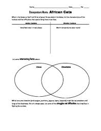 African Cats Movie Worksheet Population Ecology African Cats Cat Movie African