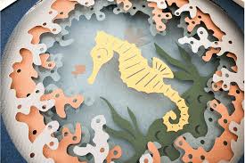 Download Seahorse 3d Shadow Box Template Graphic By Sea Salt And Samphire Creative Fabrica Di 2020 PSD Mockup Templates