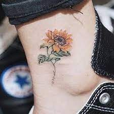 Sunflower Ankle Mum Tattoo Mom Tattoos Sunflower Tattoos