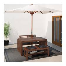 Applaro Table 2 Benches Outdoor Brown Stained Ikea Ikea Applaro Outdoor Dining Table Outdoor Tables