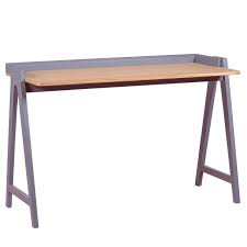 Mesa de escritorio minimalista de madera, gris Pop