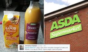 This week we have had heavy item's on top of cornish. Asda Ripping Off Customers By Doubling Price Of Smoothies After Changing To Plastic Daily Mail Online