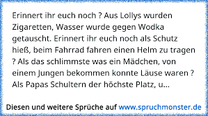 Erinnert Ihr Euch Noch Aus Lollys Wurden Zigaretten Wasser Wurde
