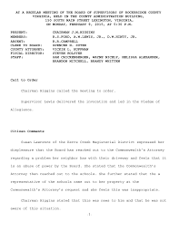1- AT A REGULAR MEETING OF THE BOARD OF SUPERVISORS OF ROCKBRIDGE COUNTY  VIRGINIA, HELD IN THE COUNTY ADMINISTRATION BUILDING,