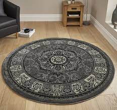 Shop for round grey rug online at target. Heritage Round Rug 4400 Grey On Sale Expressrugs Co Uk