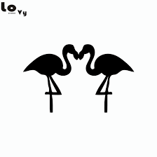 Couple Flamingo Birds Silhouette Car Sticker Creative Cartoon Animals Vinyl Car Decal Vinyl Car Decal Car Decalcar Sticker Aliexpress Pink flamingo, greater flamingo drawing cartoon, pink cartoon flamingo 17 material, cartoon silhouette printmaking poster stencil, flamingo, animals, bird, water bird png. vinyl car decal vinyl car decal car