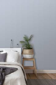 Graublaue Unitapete Wandfarbe Weiss Zimmer Farben Wandfarbe Graublau