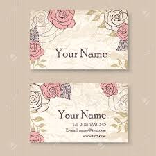 Photography business cards by canva you only have seven seconds to make a good impression upon meeting someone, but you can leave a lasting impact through the business card you hand out. Vintage Floral Business Card Template With Roses Royalty Free Cliparts Vectors And Stock Illustration Image 31236654
