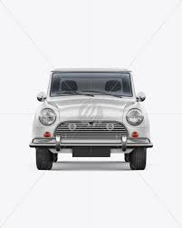 Retro Soupe Car Front View In Vehicle Mockups On Yellow Images Object Mockups